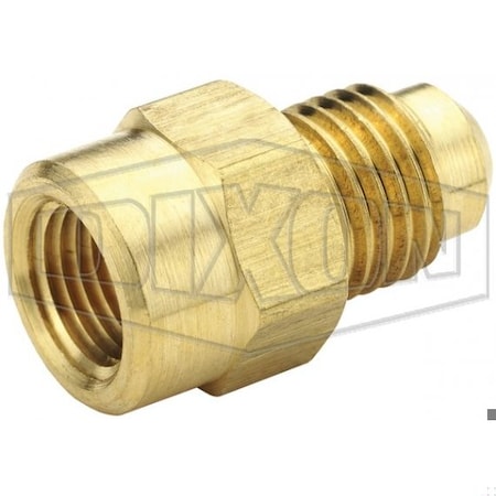 Dixon Tube Connector, 3/8 x 1/2 in Nominal, SAE Flare x FNPT, Brass 46F-6-8